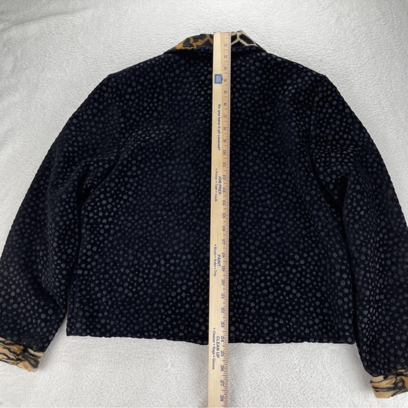 Vtg Taylor G Animal Print Black Jacket Sz XL Eclectic Artsy Dallas Tx Old Money - Picture 9 of 9